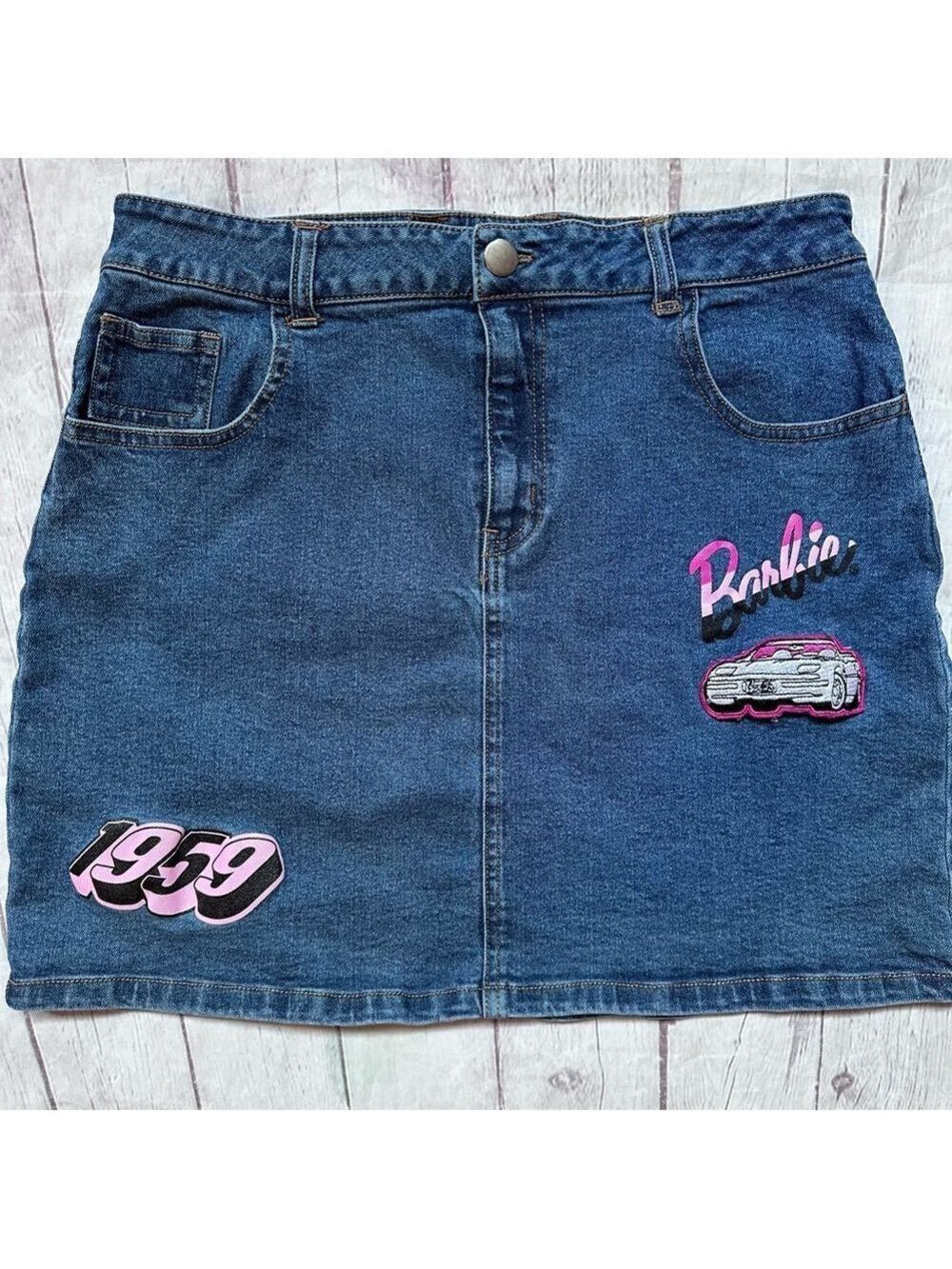 NWOT Girl’s Size 18 Barbie Blue Denim Mini Skirt